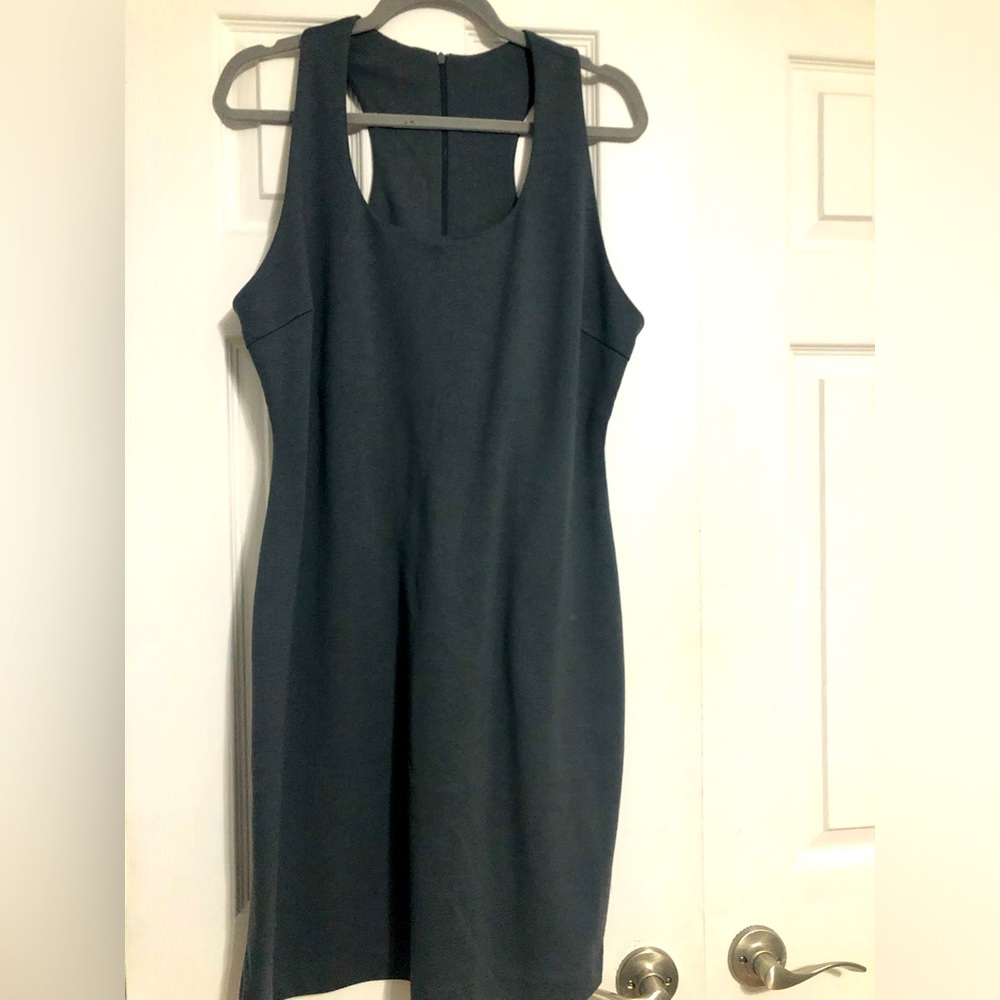Boston proper racer‎ back dress women size 16 grey bodycon workwear